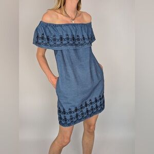 R1893 Blue Denim dress